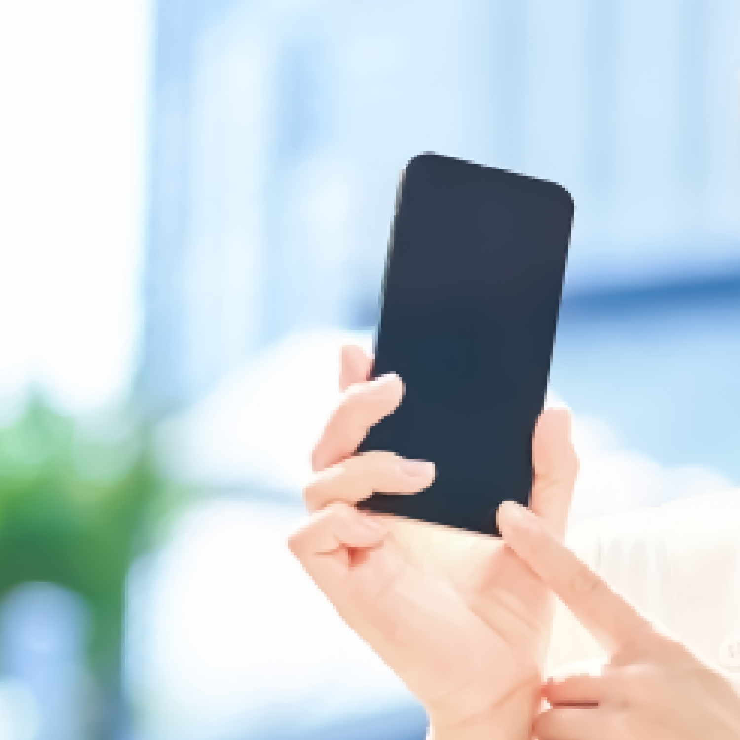 スマホと指差し